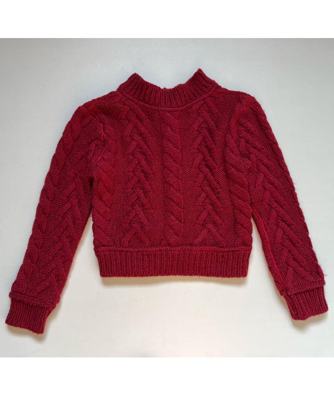 DOLCE&GABBANA Бордовый шерстяной джемпер / свитер, фото 9
