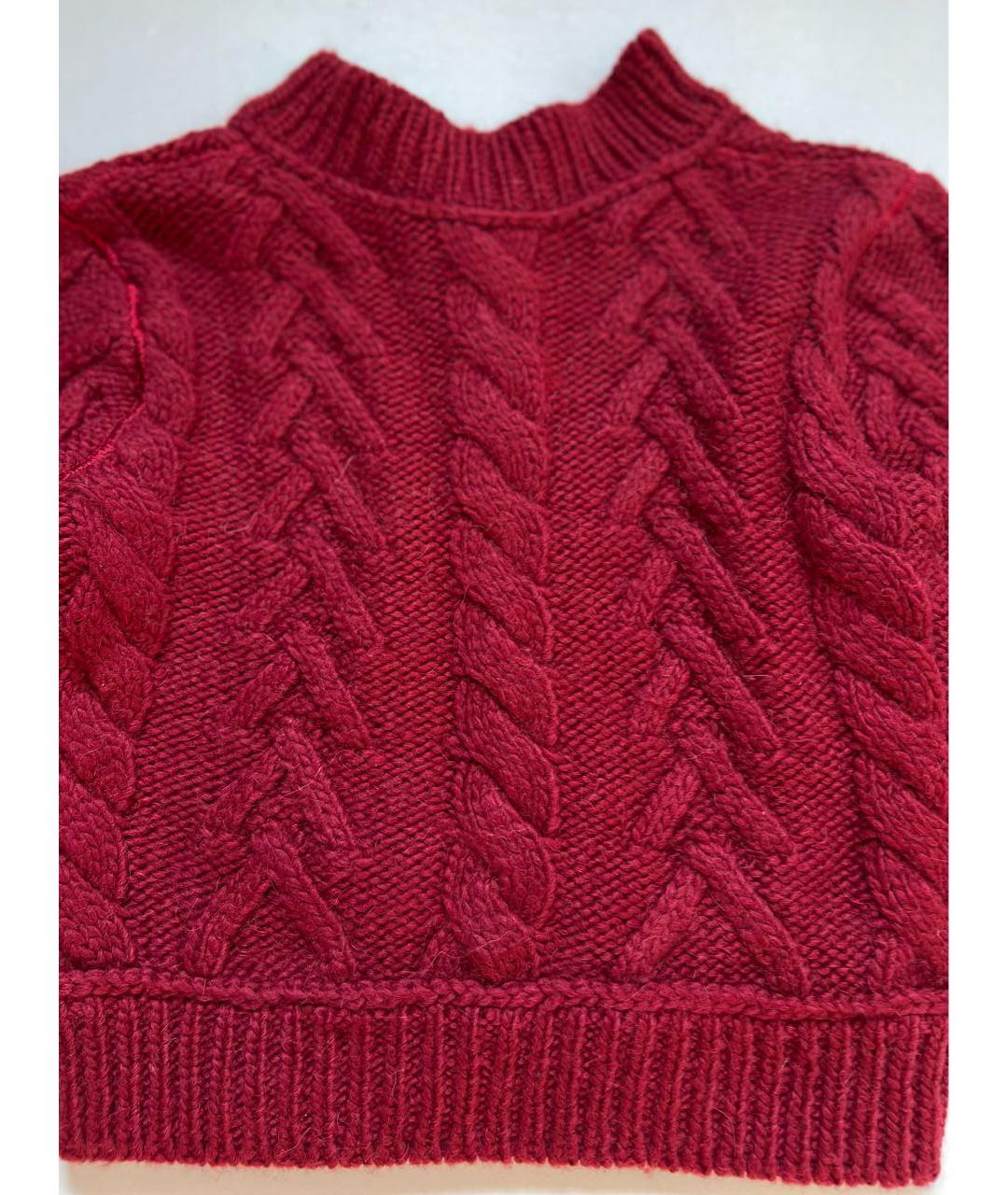 DOLCE&GABBANA Бордовый шерстяной джемпер / свитер, фото 5