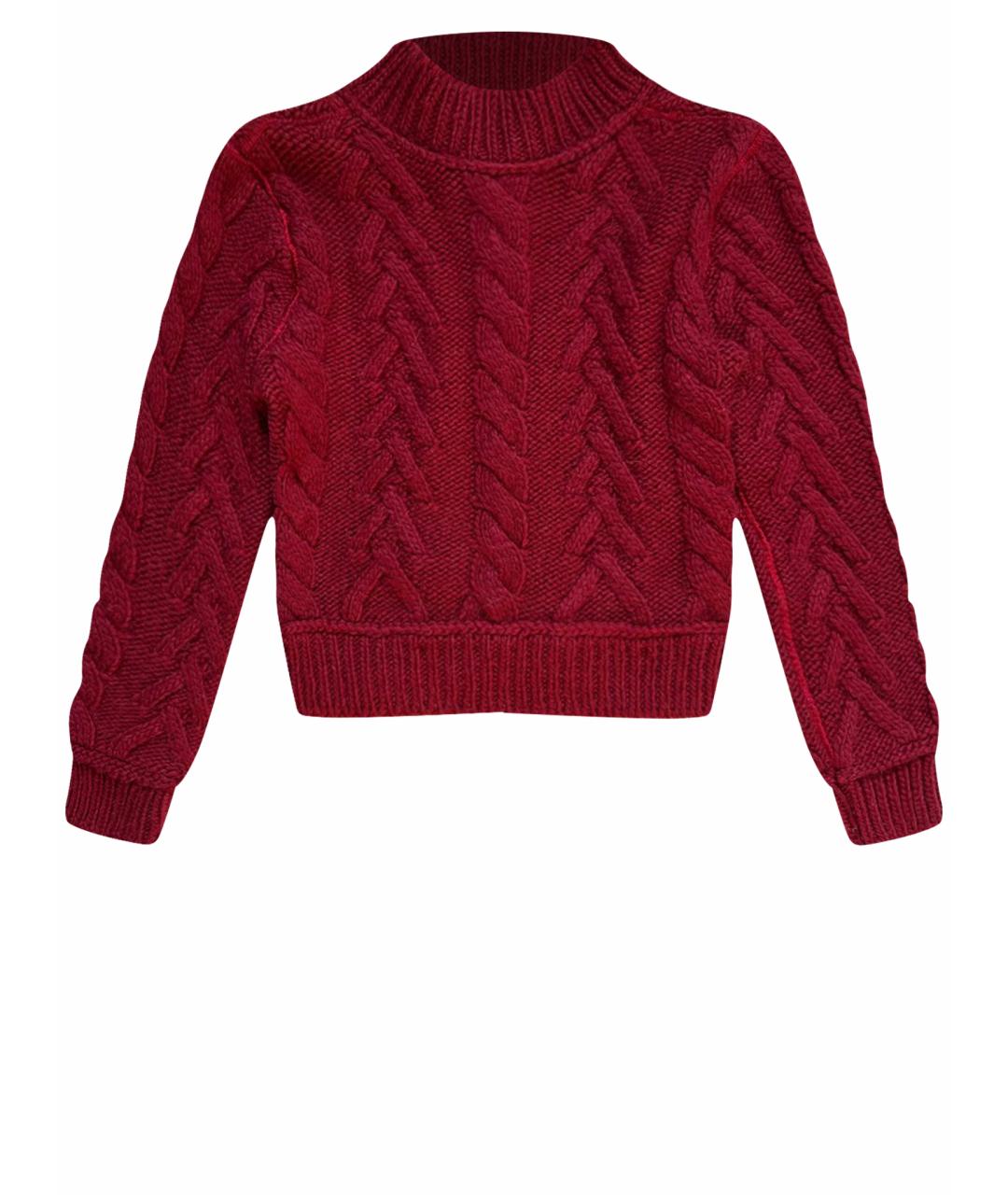 DOLCE&GABBANA Бордовый шерстяной джемпер / свитер, фото 1