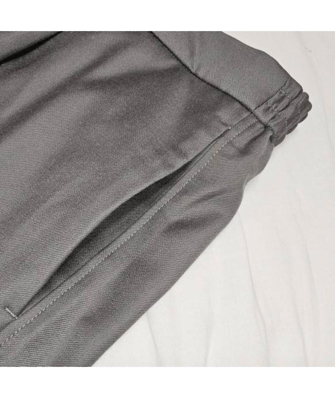 CHRISTIAN DIOR PRE-OWNED Серые шерстяные классические брюки, фото 5