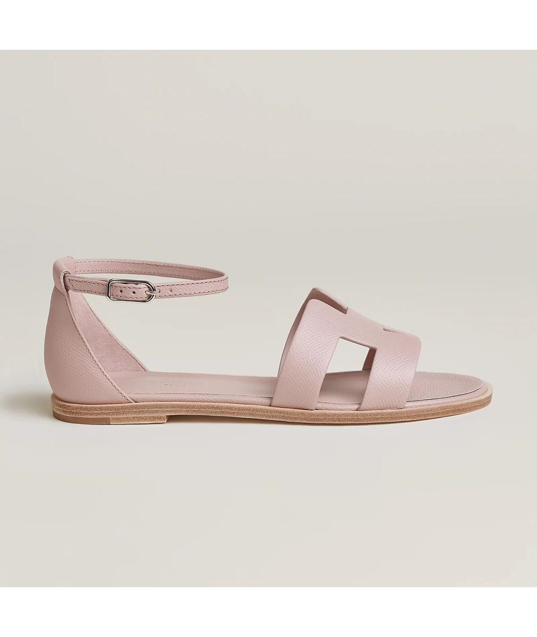 HERMES PRE-OWNED Розовые кожаные сандалии, фото 6