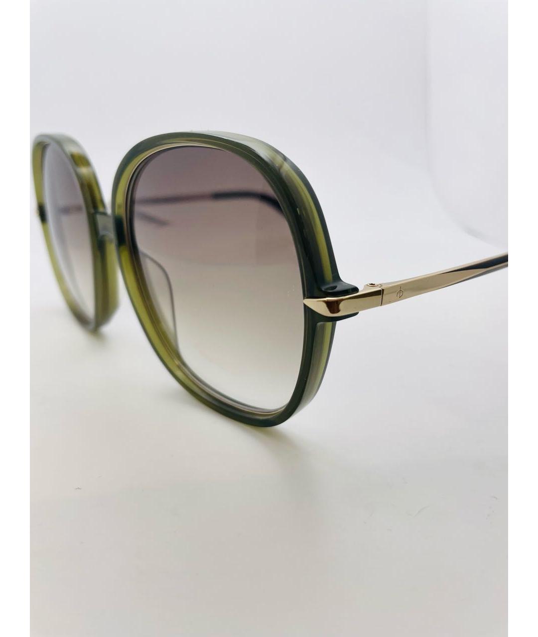 RAG&BONE Зеленые металлические солнцезащитные очки, фото 3