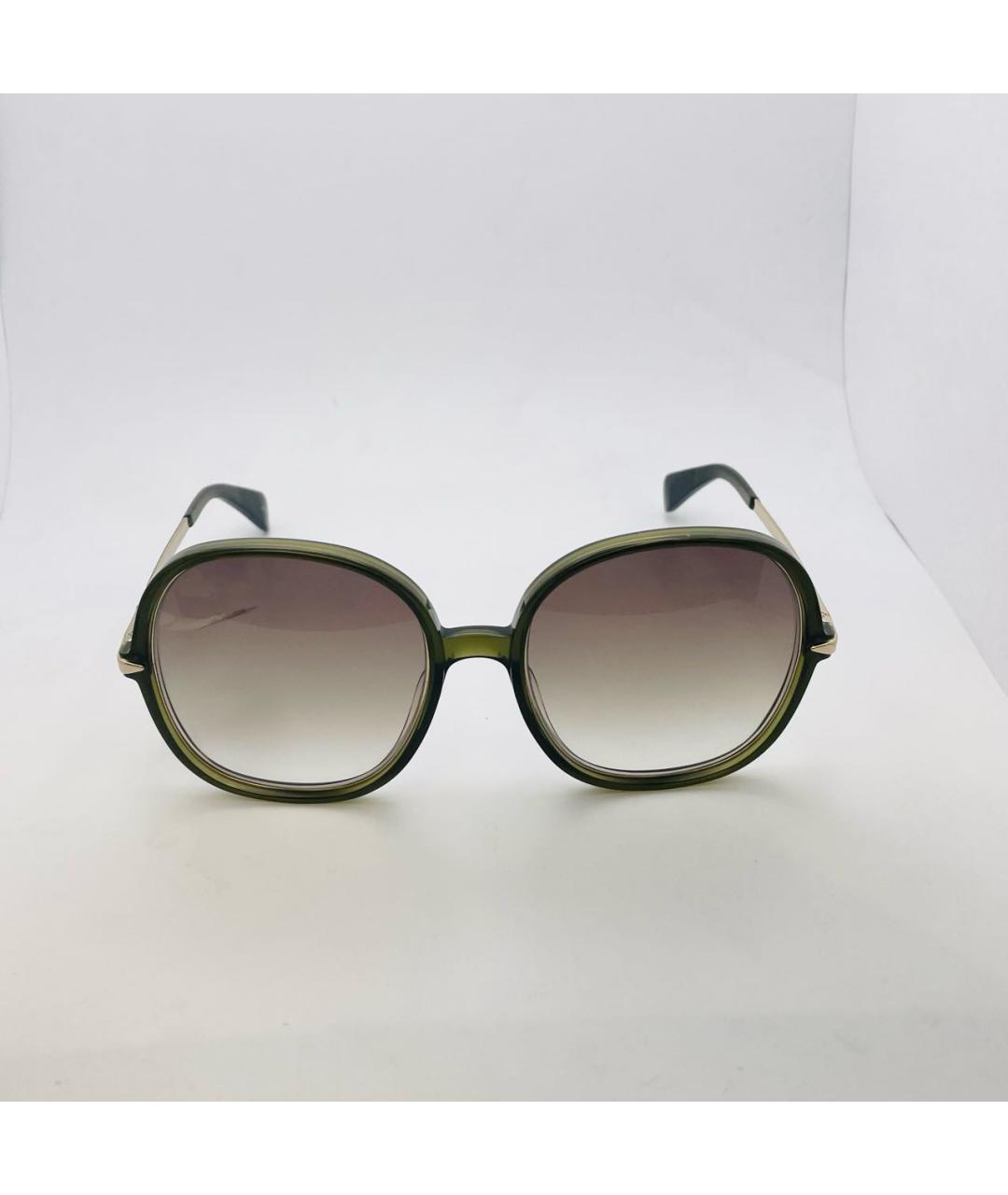 RAG&BONE Зеленые металлические солнцезащитные очки, фото 8