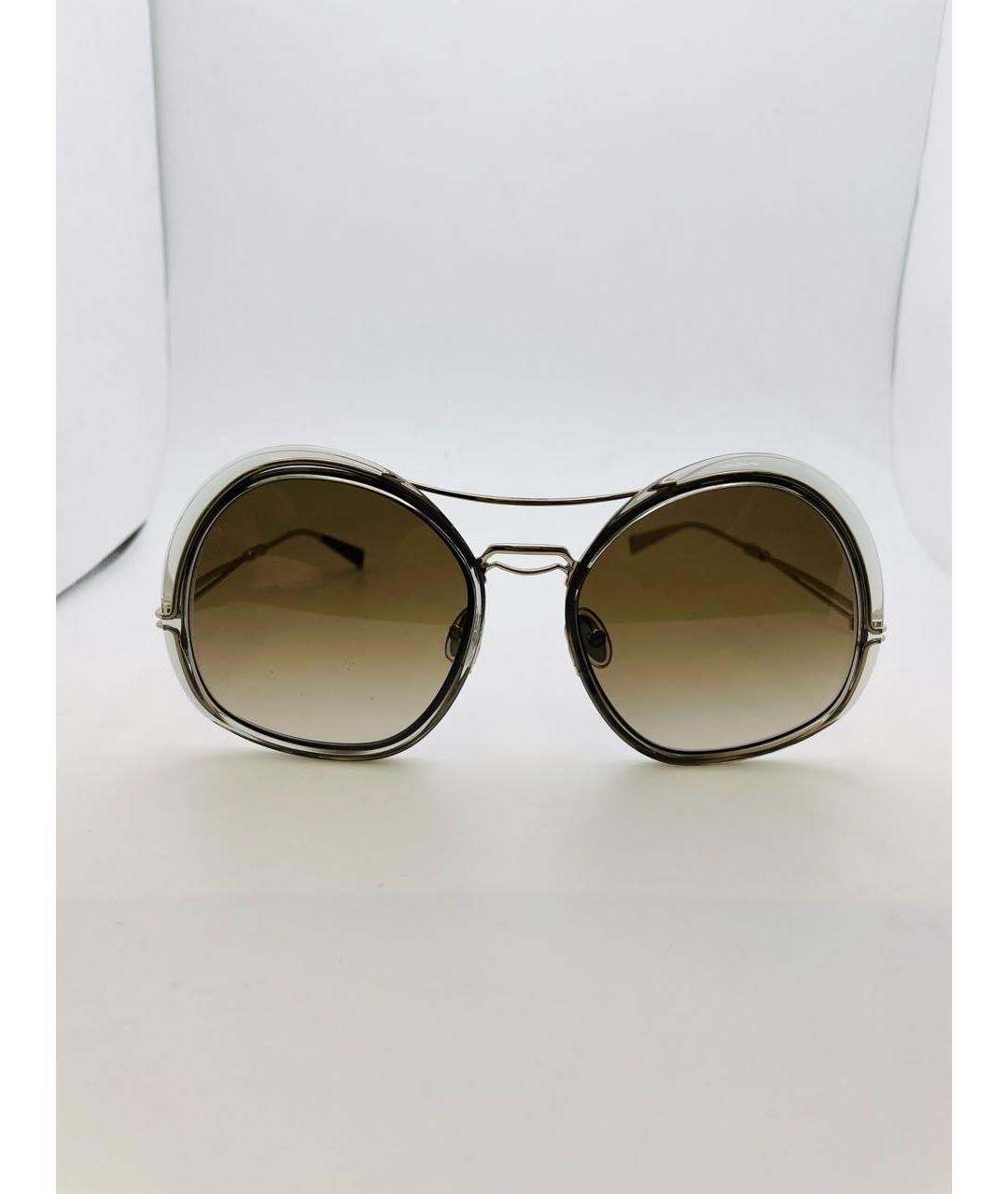 MAX MARA Коричневые металлические солнцезащитные очки, фото 7