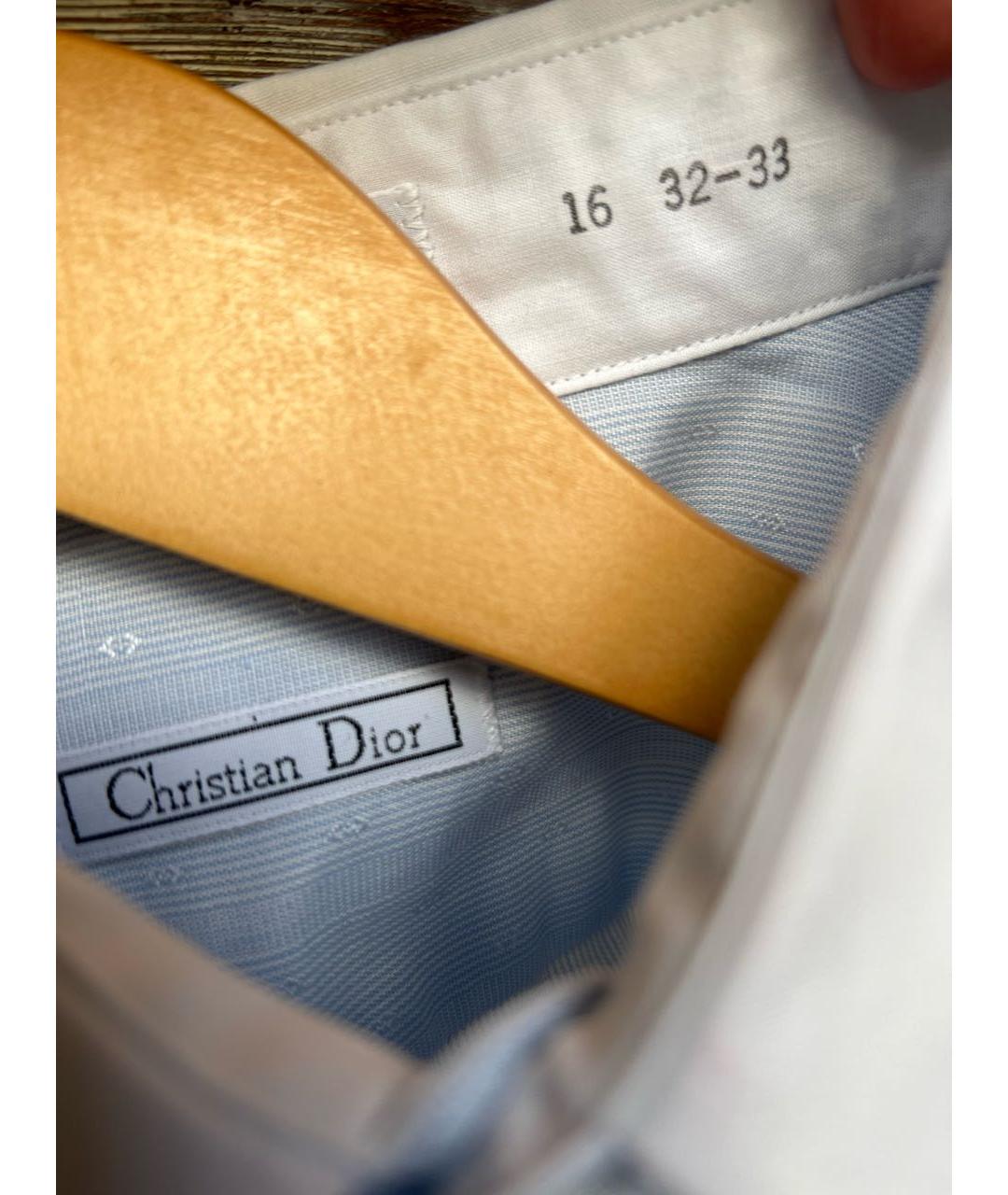 CHRISTIAN DIOR PRE-OWNED Голубая хлопко-полиэстеровая классическая рубашка, фото 5