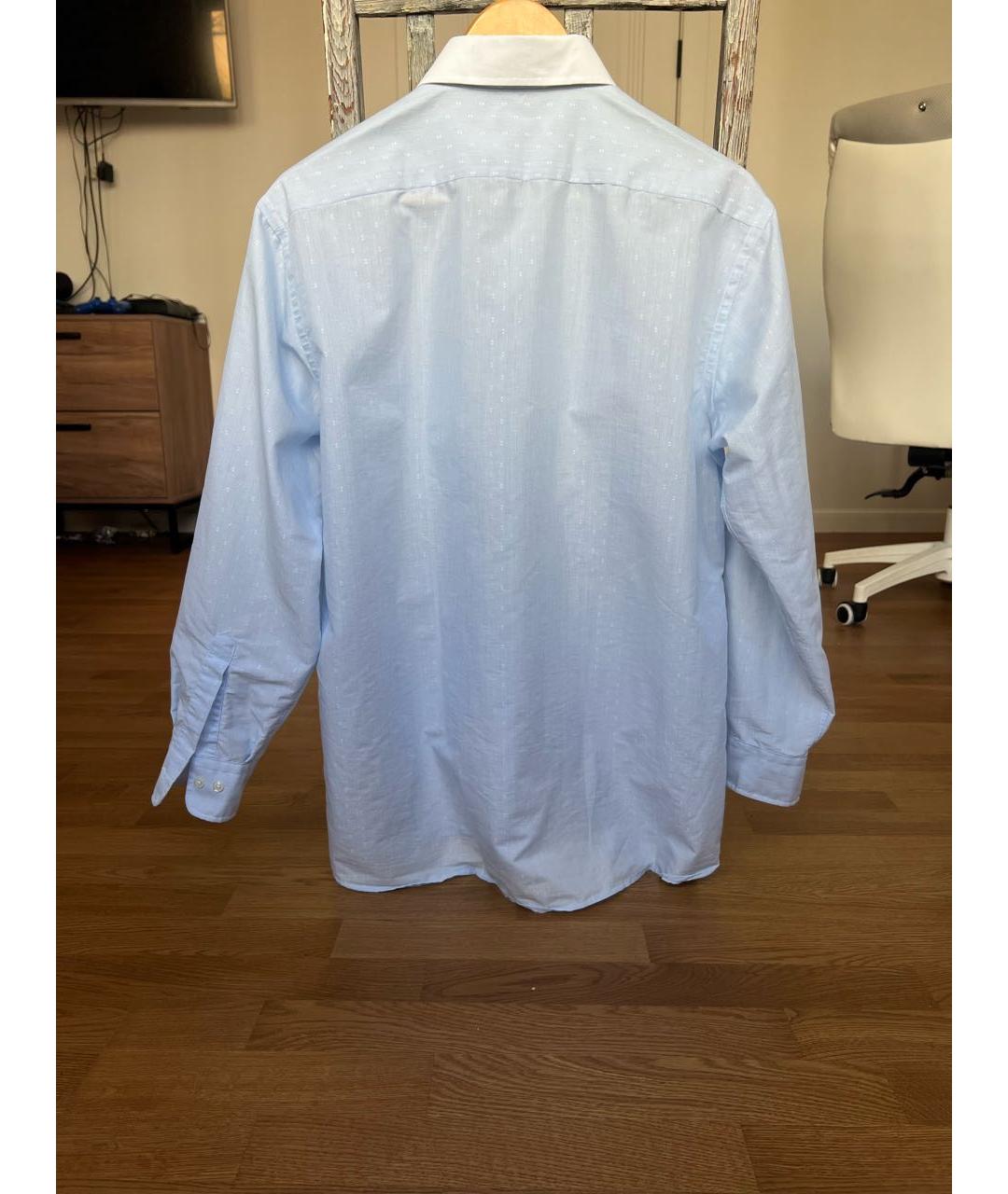 CHRISTIAN DIOR PRE-OWNED Голубая хлопко-полиэстеровая классическая рубашка, фото 2