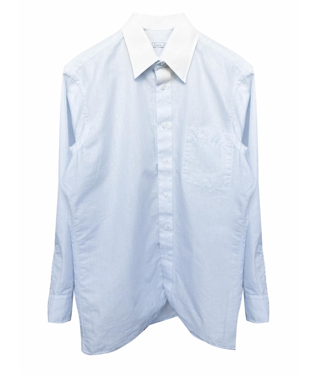 CHRISTIAN DIOR PRE-OWNED Голубая хлопко-полиэстеровая классическая рубашка, фото 1