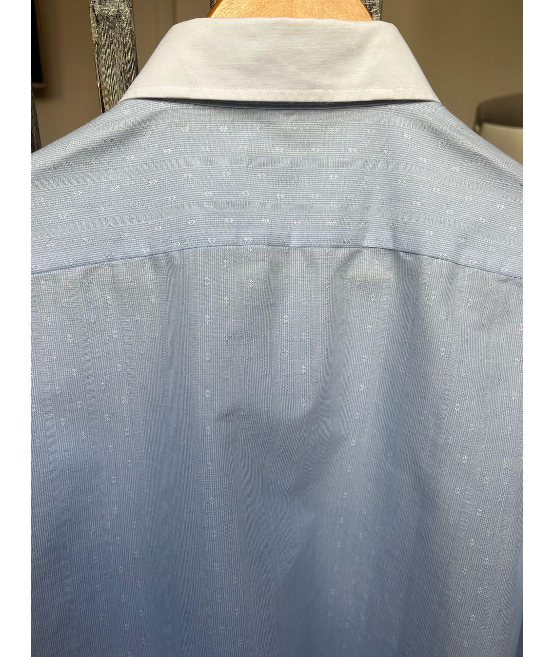 CHRISTIAN DIOR PRE-OWNED Голубая хлопко-полиэстеровая классическая рубашка, фото 6