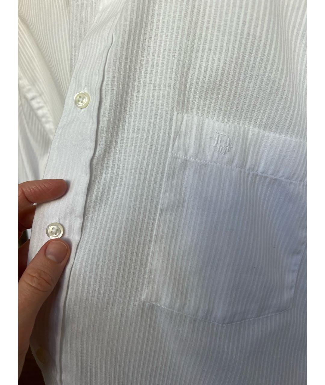 CHRISTIAN DIOR PRE-OWNED Белая хлопко-полиэстеровая классическая рубашка, фото 5