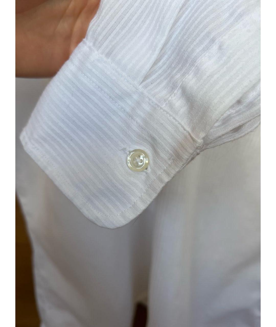 CHRISTIAN DIOR Белая хлопко-полиэстеровая классическая рубашка, фото 4