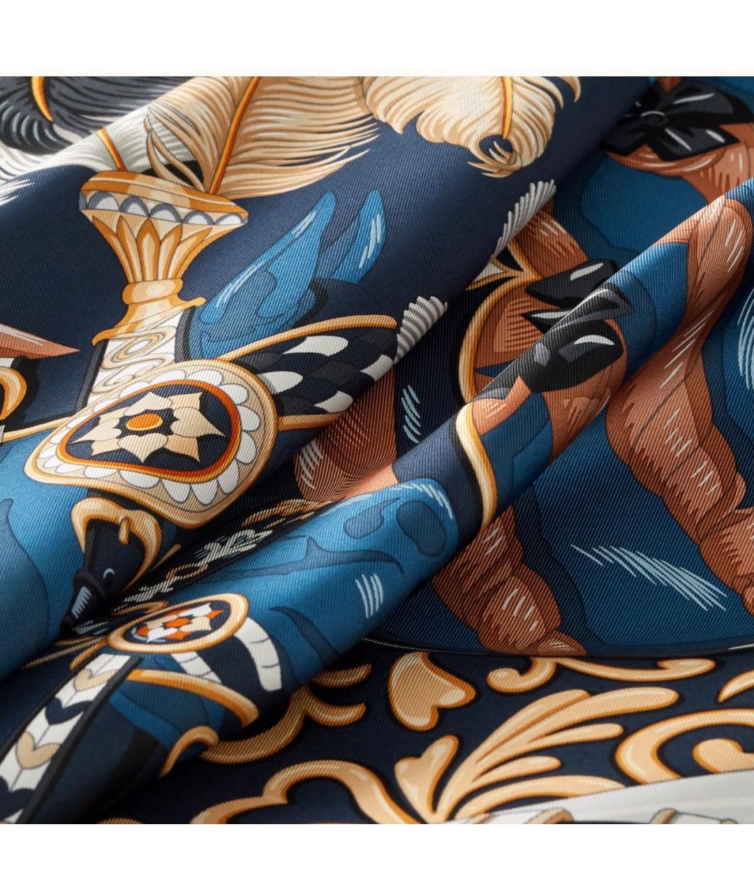HERMES PRE-OWNED Темно-синий шелковый платок, фото 2