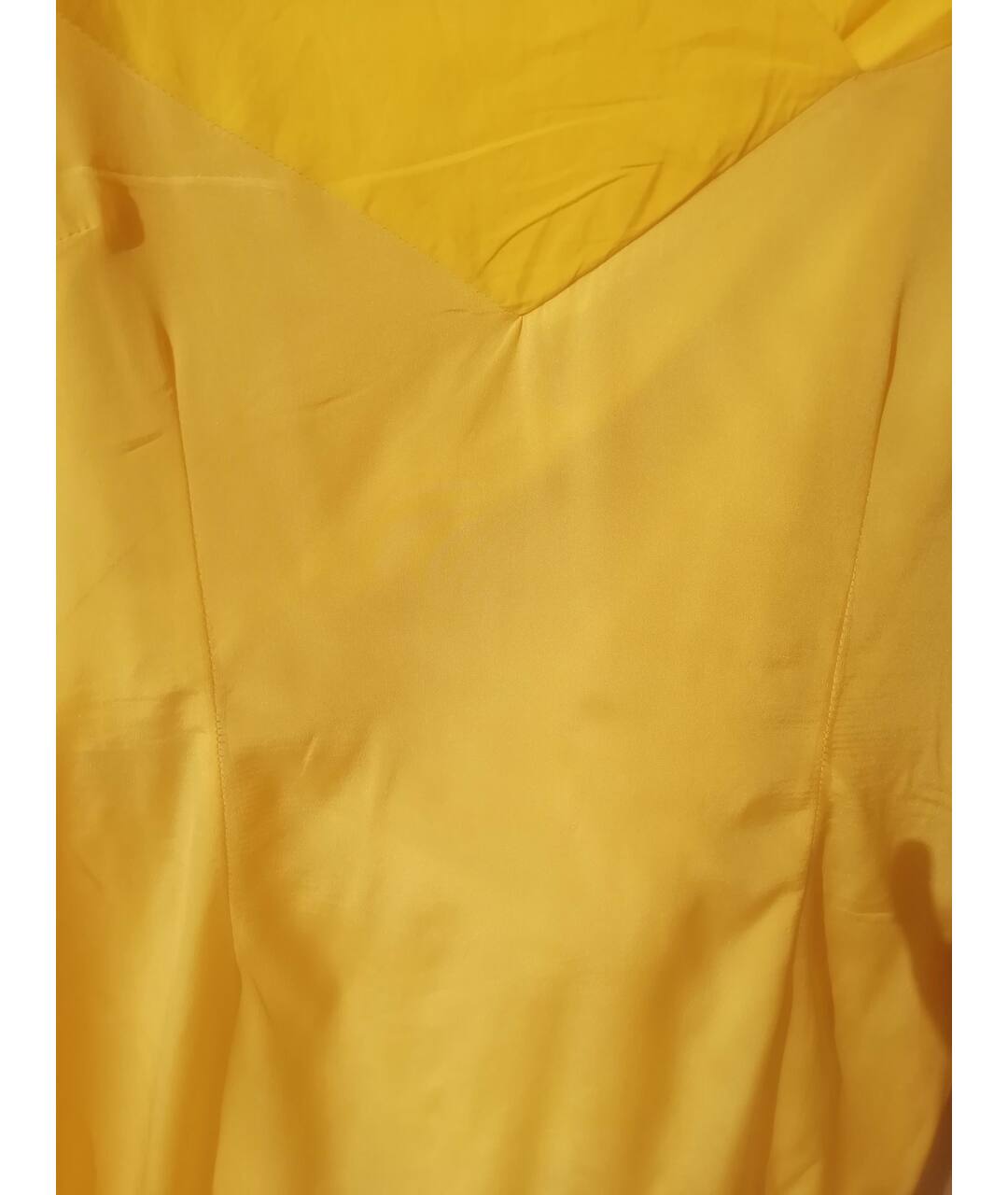 MAX MARA Желтое хлопко-эластановое повседневное платье, фото 6