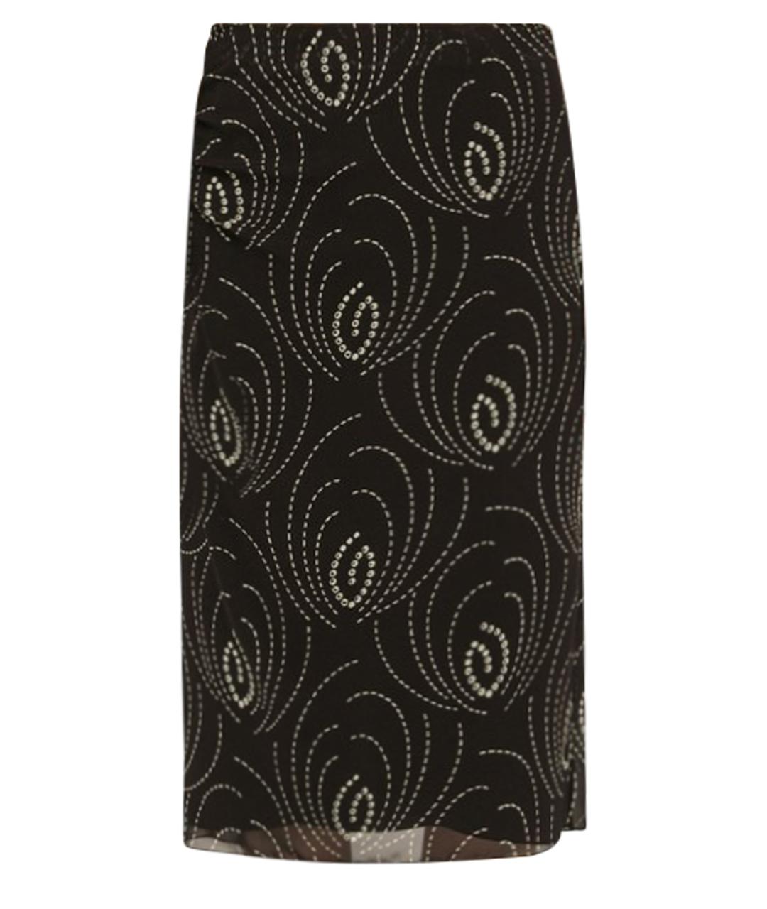 PRADA Черная полиэстеровая юбка миди, фото 1