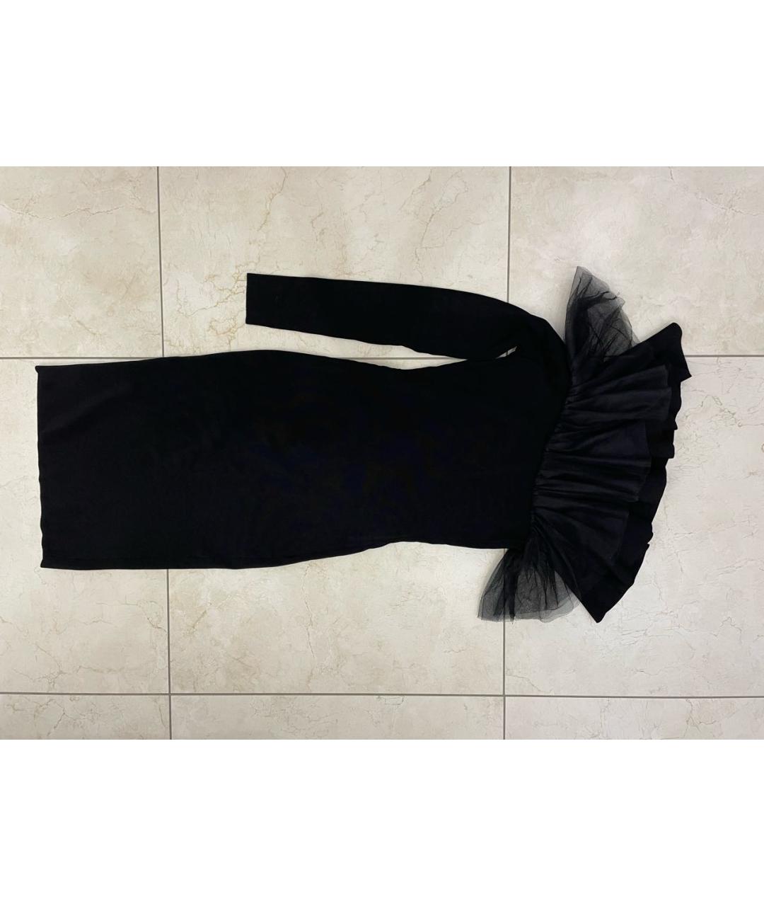 PINKO Черное вискозное коктейльное платье, фото 5
