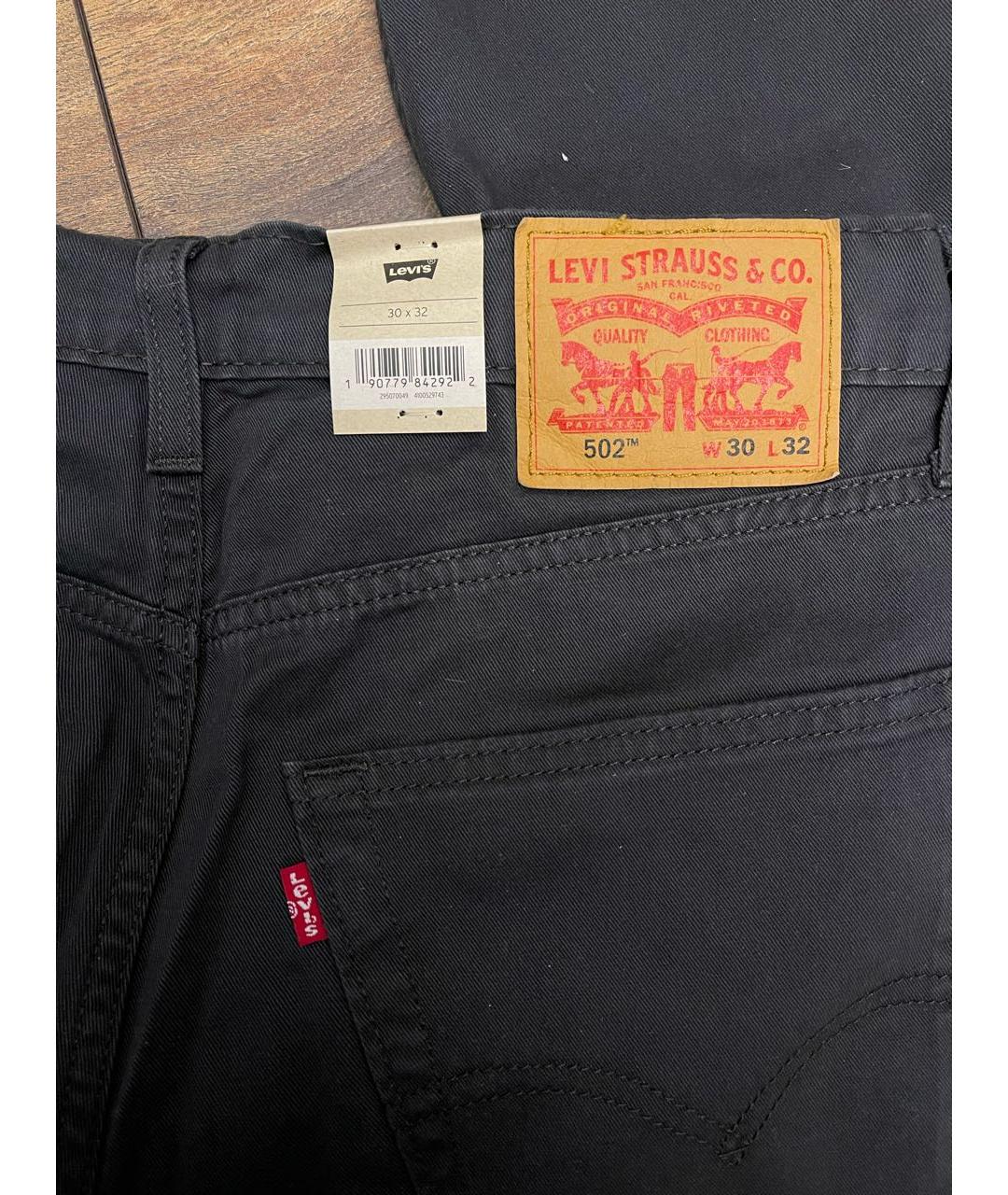 LEVI'S Серые хлопковые прямые джинсы, фото 4