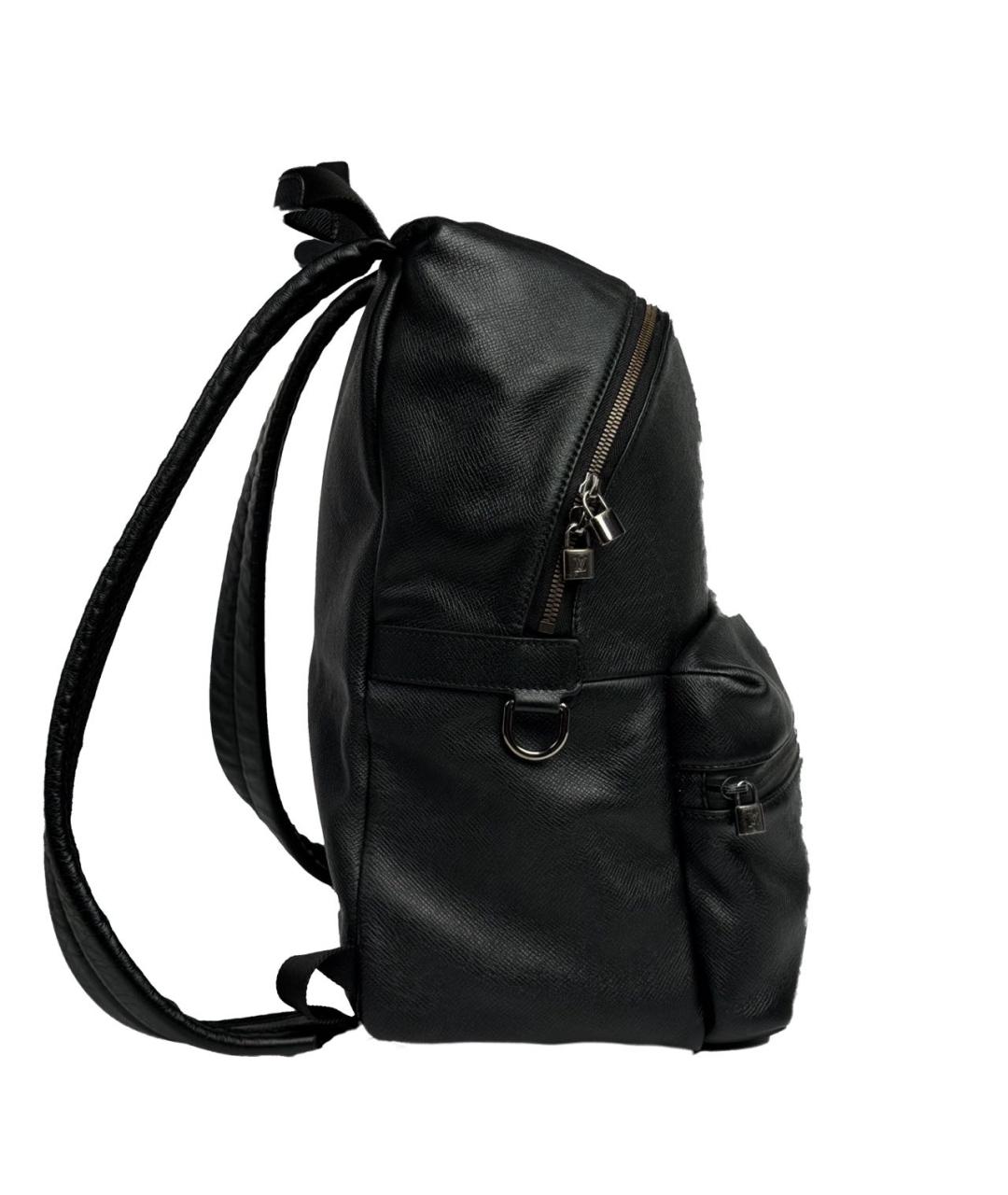 LOUIS VUITTON PRE-OWNED Черный кожаный рюкзак, фото 4