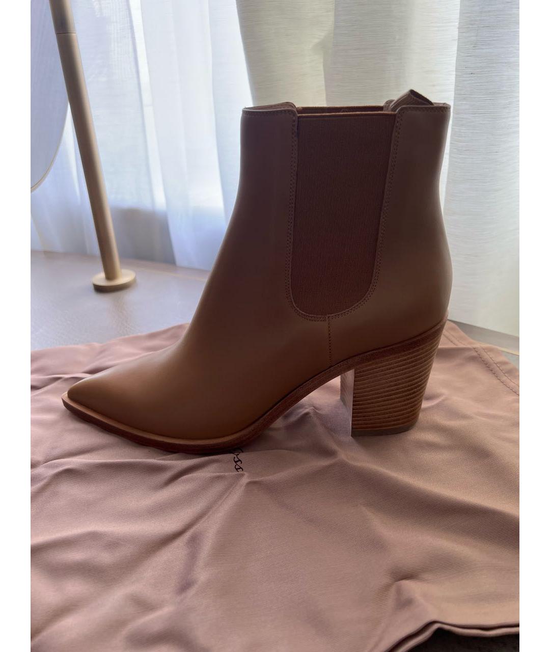 GIANVITO ROSSI Коричневые кожаные ботильоны, фото 5