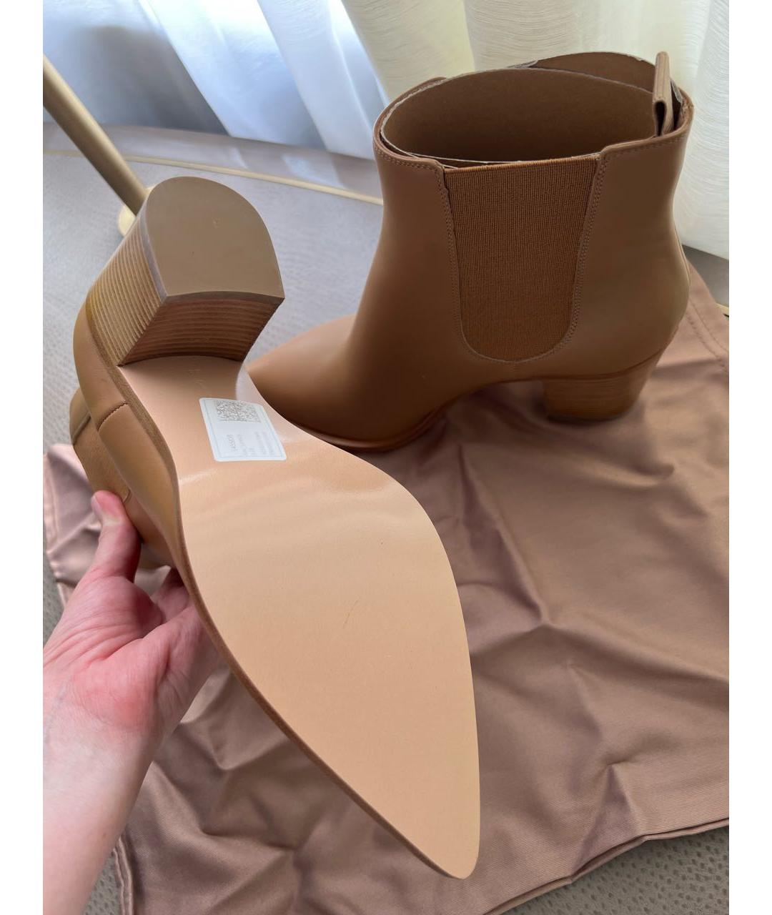 GIANVITO ROSSI Коричневые кожаные ботильоны, фото 6