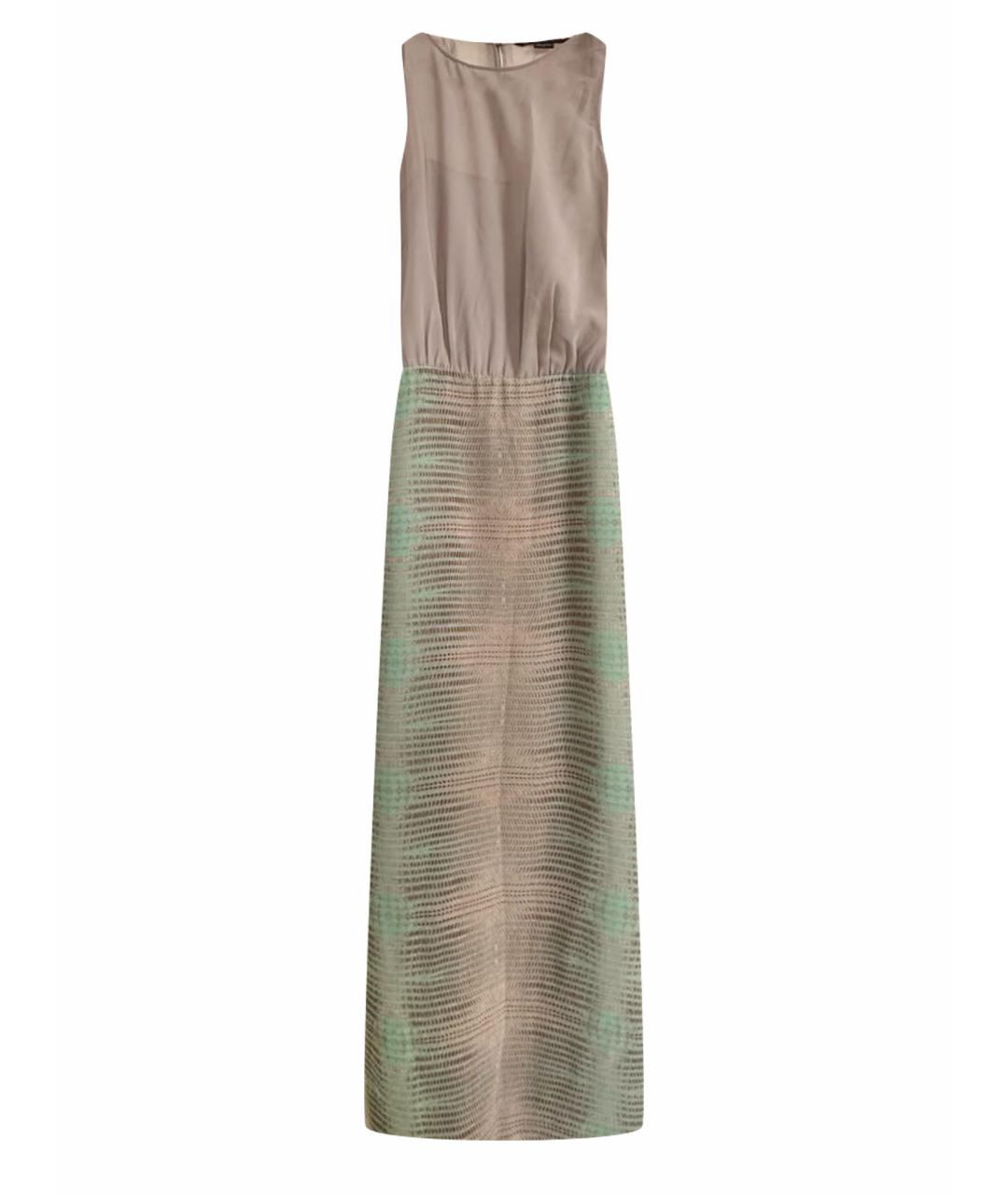 ARMANI EXCHANGE Серое шифоновое коктейльное платье, фото 1