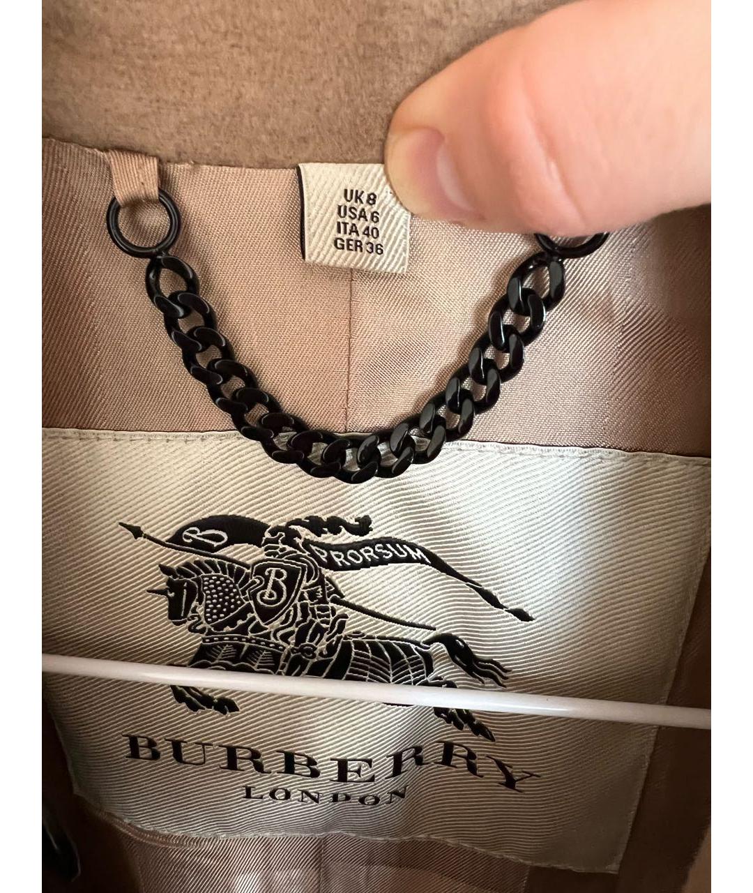 BURBERRY Бежевое шерстяное пальто, фото 4