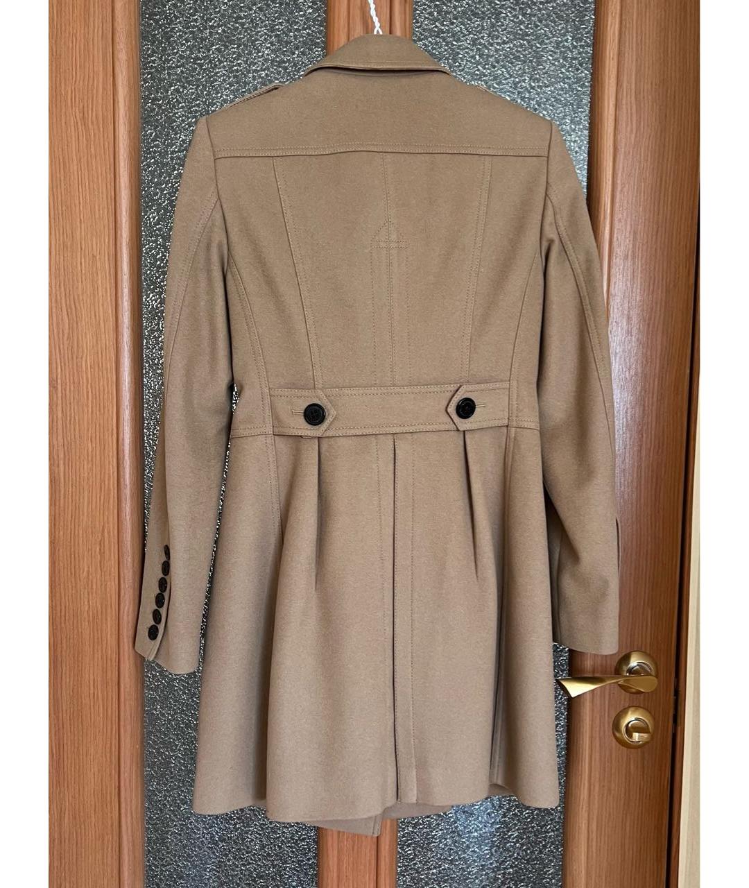 BURBERRY Бежевое шерстяное пальто, фото 2