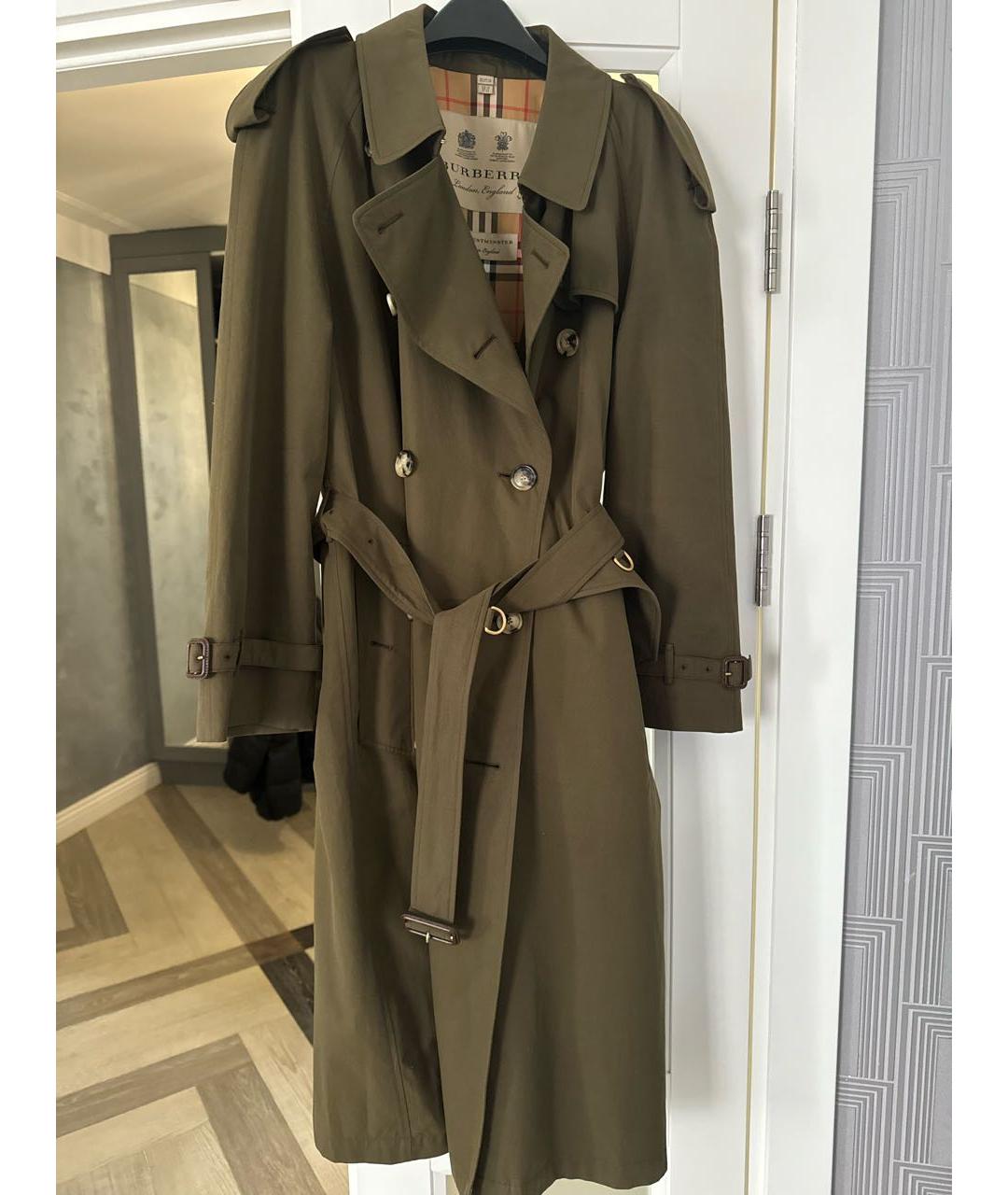 BURBERRY Хаки хлопковый тренч/плащ, фото 5