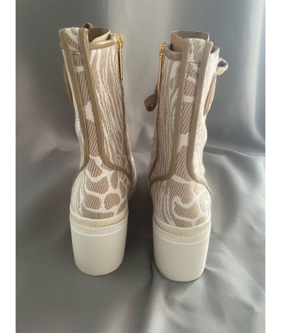 MICHAEL KORS Бежевые текстильные ботинки, фото 4