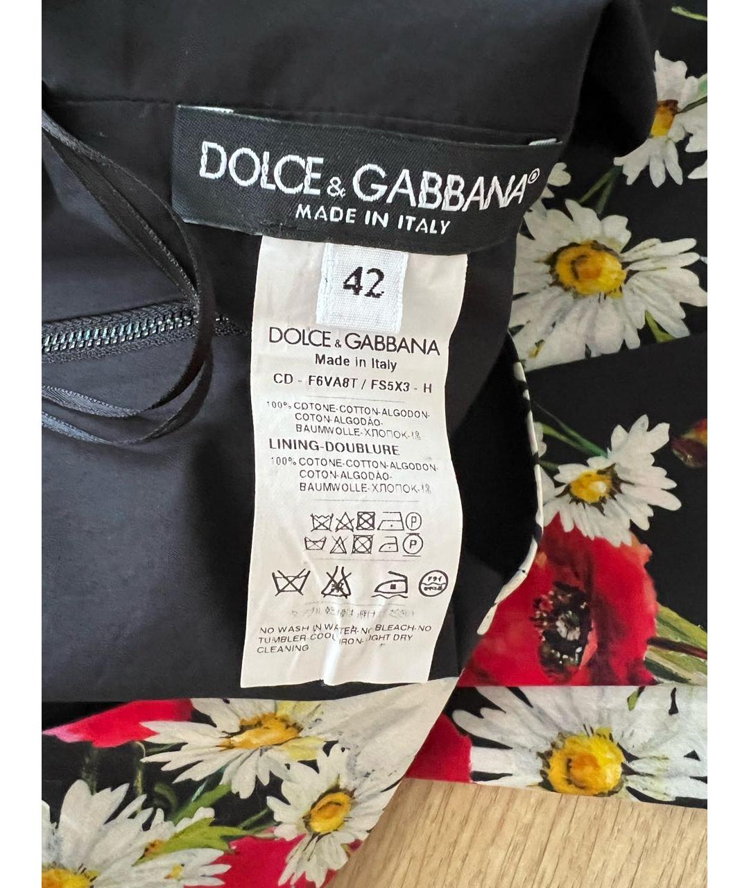 DOLCE&GABBANA Красное хлопковое повседневное платье, фото 4