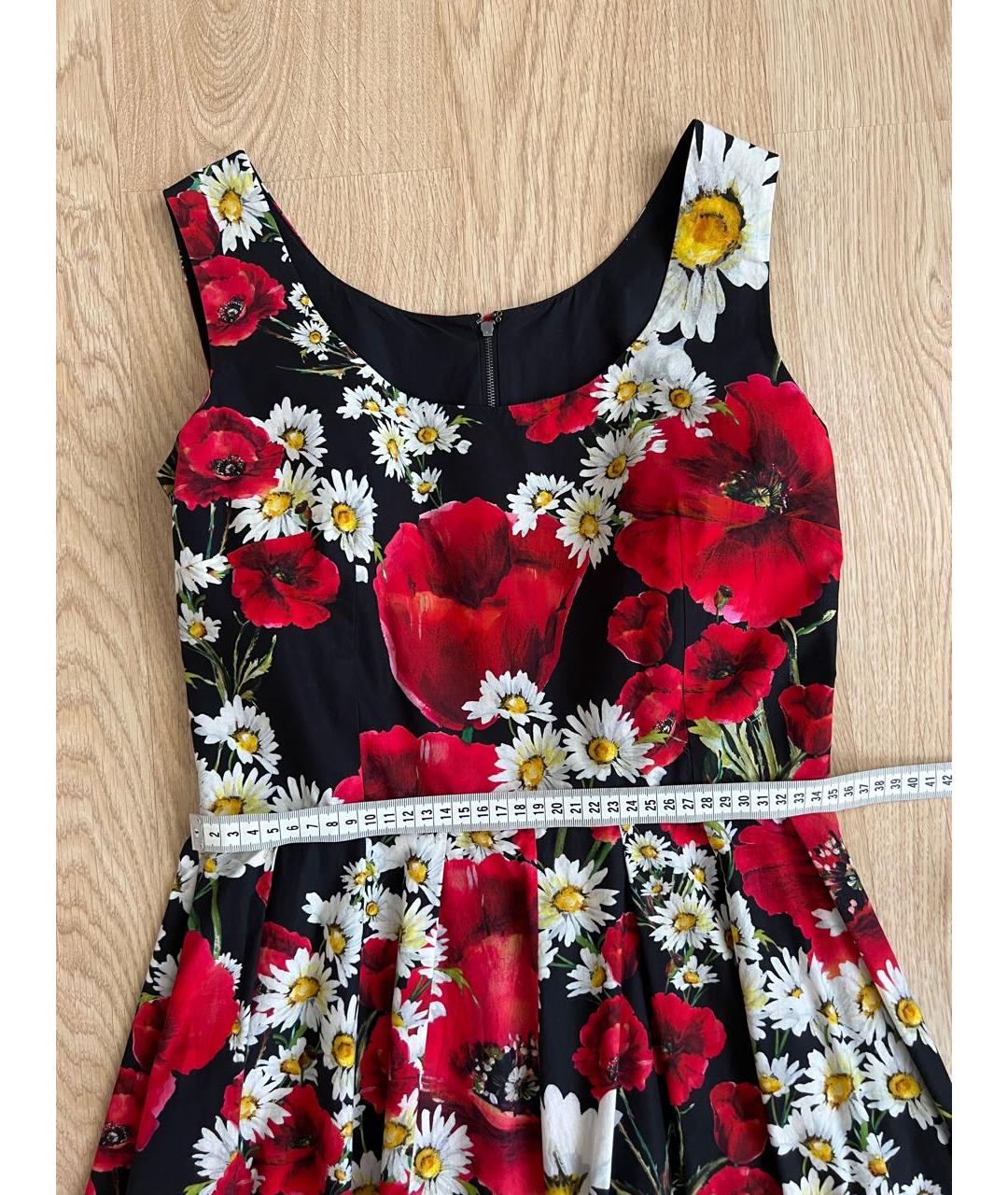 DOLCE&GABBANA Красное хлопковое повседневное платье, фото 8