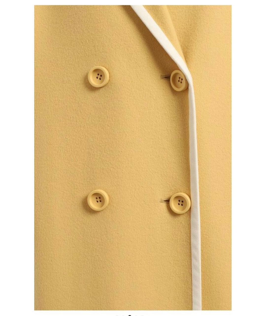 LORO PIANA Желтое кашемировое пальто, фото 3