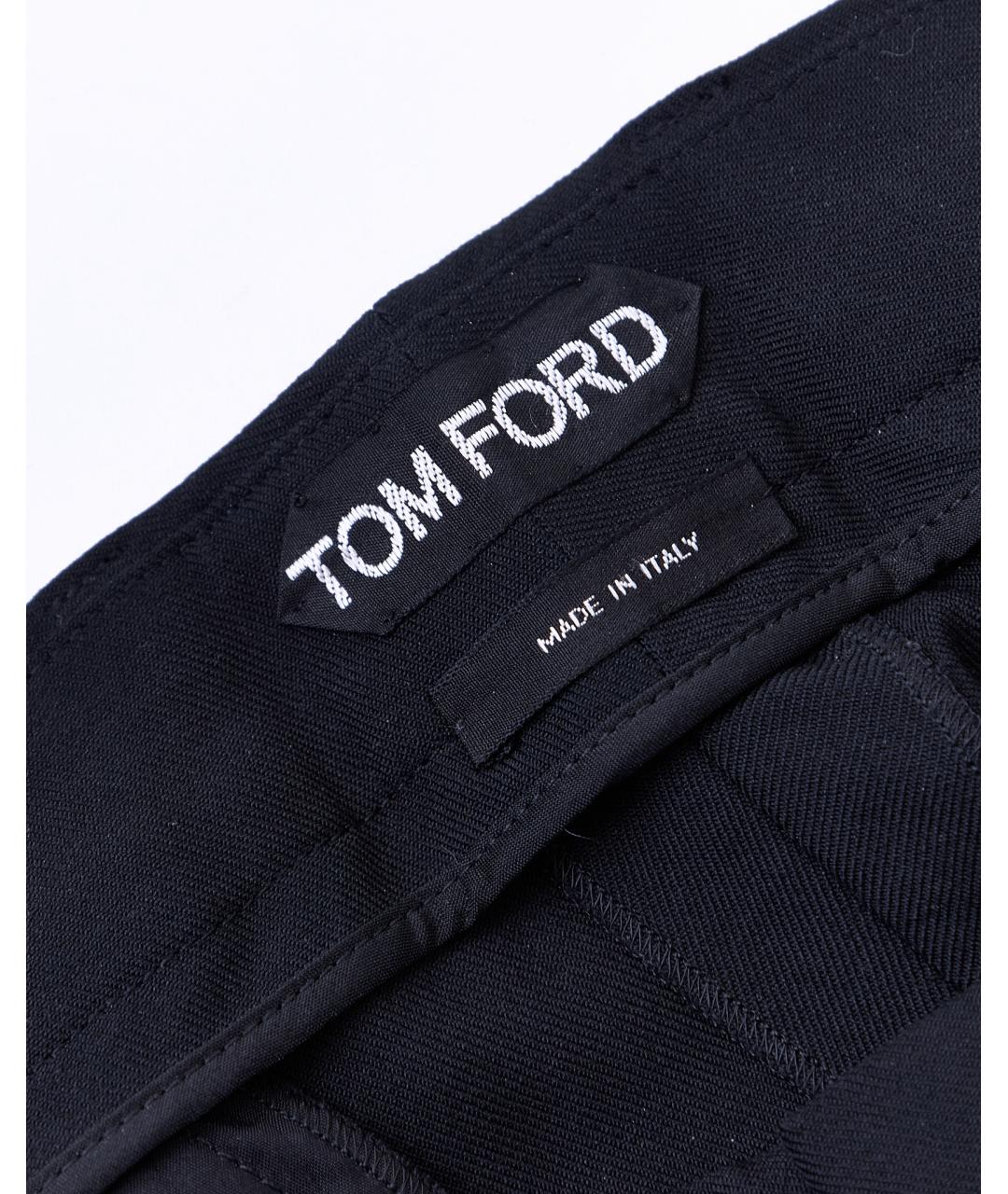 TOM FORD Черные шерстяные прямые брюки, фото 6