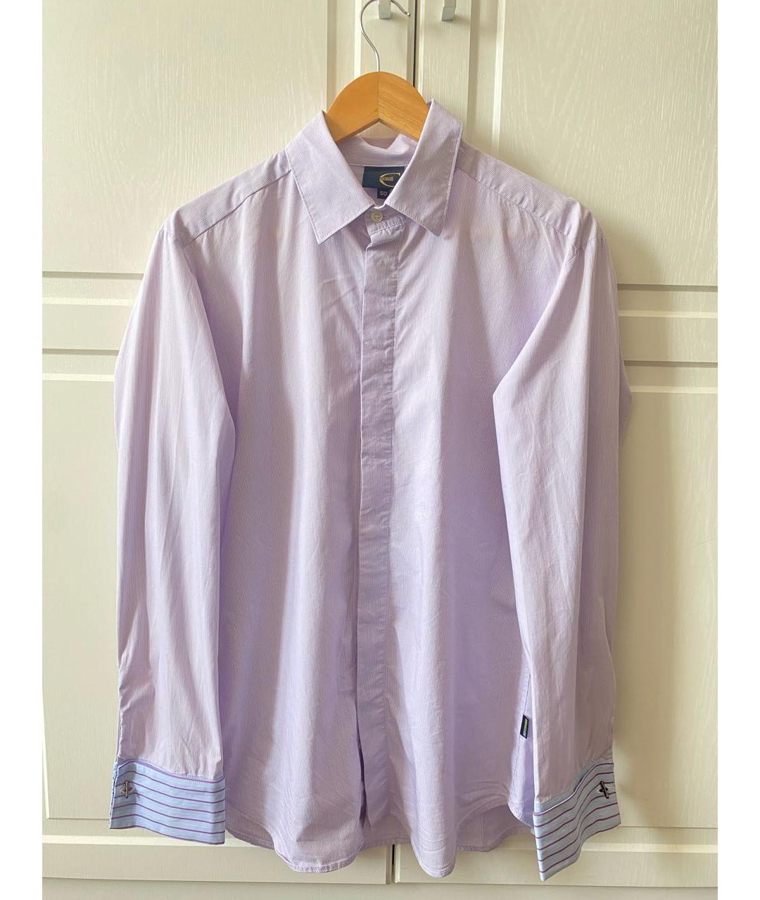 JUST CAVALLI Фиолетовая хлопковая классическая рубашка, фото 7