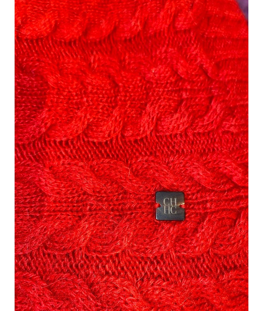CAROLINA HERRERA Красный шерстяной жакет / жилет, фото 3