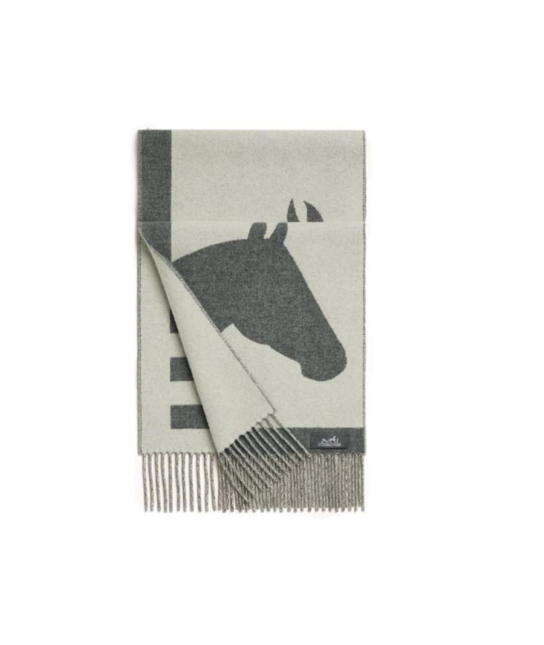 HERMES PRE-OWNED Серый кашемировый шарф, фото 1