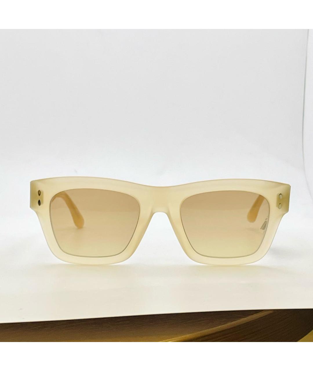 ISABEL MARANT Бежевые пластиковые солнцезащитные очки, фото 9