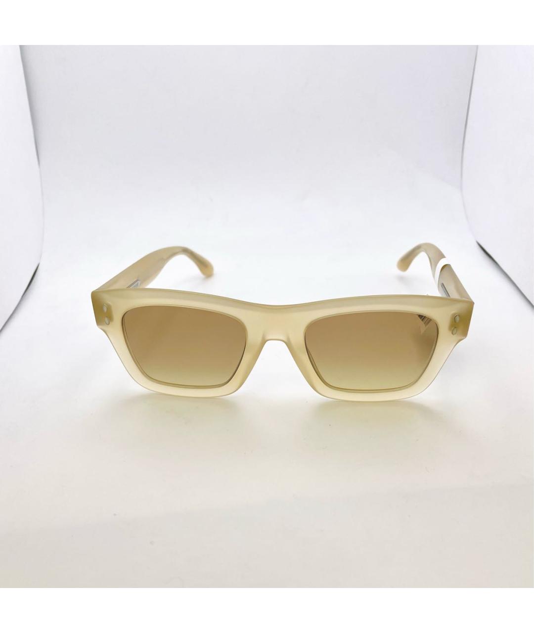 ISABEL MARANT Бежевые пластиковые солнцезащитные очки, фото 3
