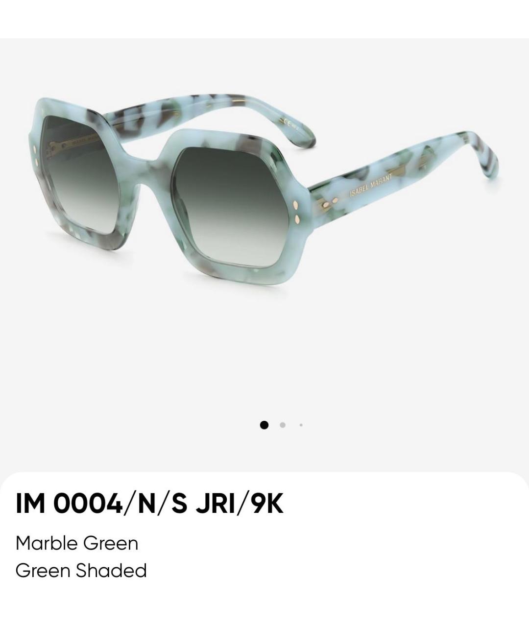 ISABEL MARANT Бирюзовые пластиковые солнцезащитные очки, фото 7