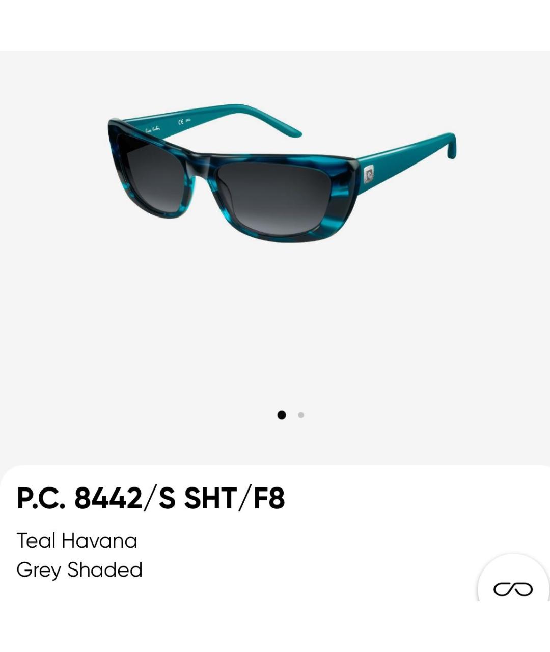 PIERRE CARDIN Бирюзовые пластиковые солнцезащитные очки, фото 8