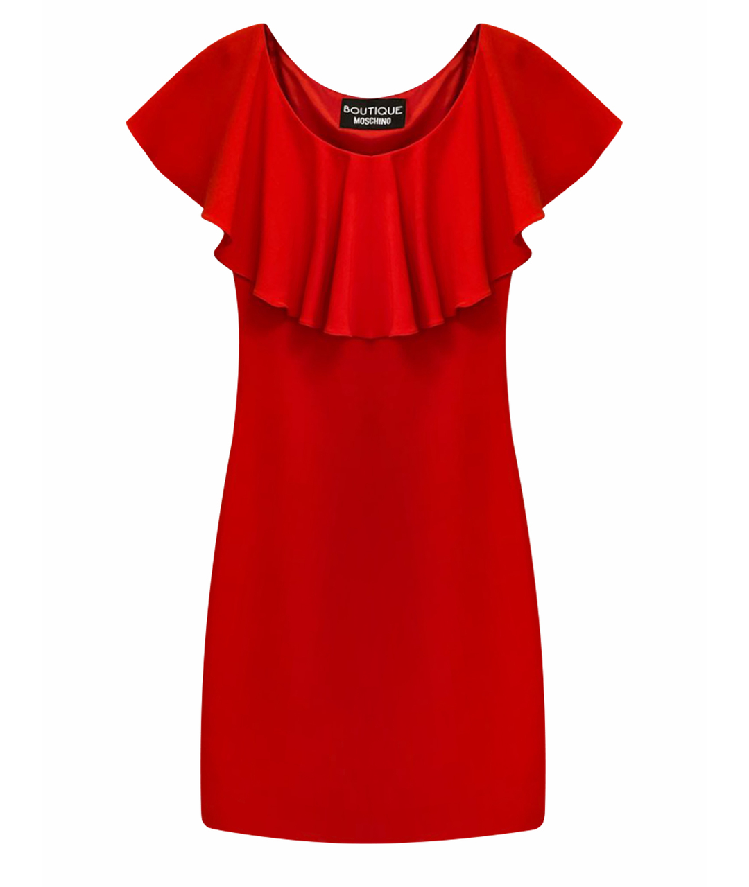BOUTIQUE MOSCHINO Красное синтетическое коктейльное платье, фото 1