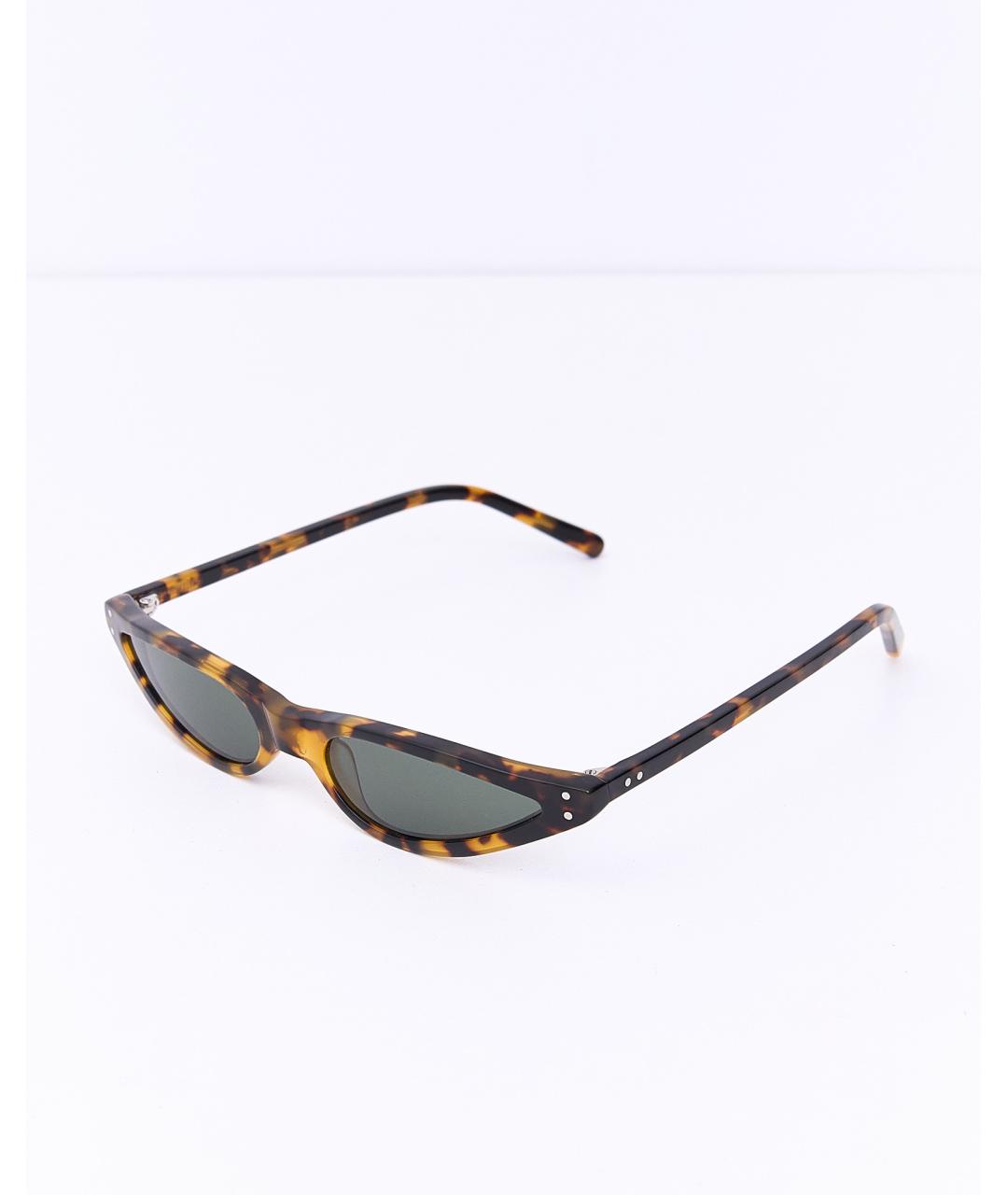 GEORGE KEBURIA Коричневые пластиковые солнцезащитные очки, фото 9