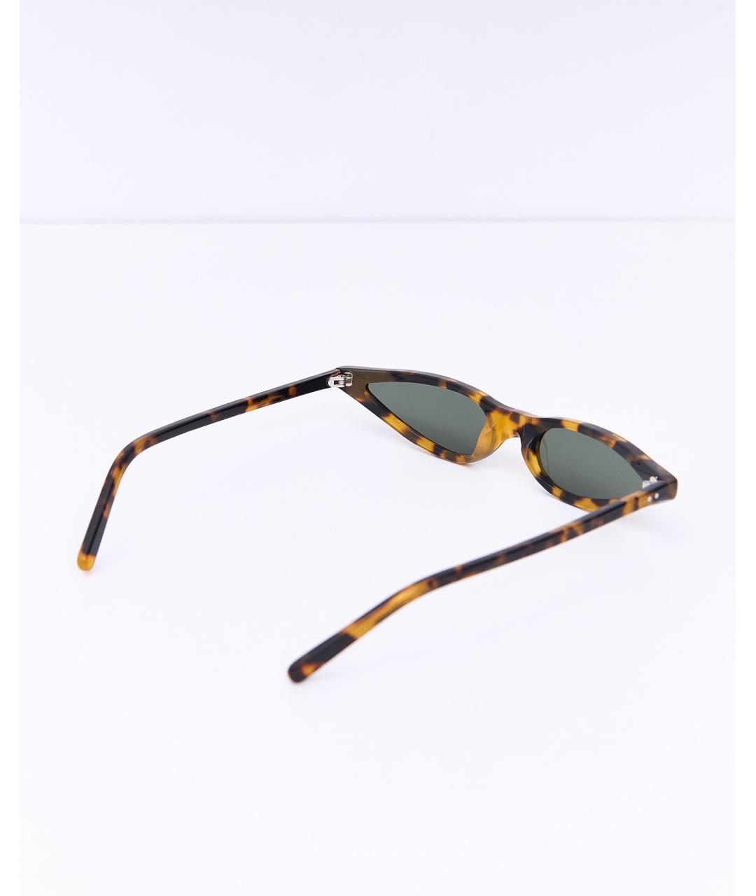 GEORGE KEBURIA Коричневые пластиковые солнцезащитные очки, фото 2