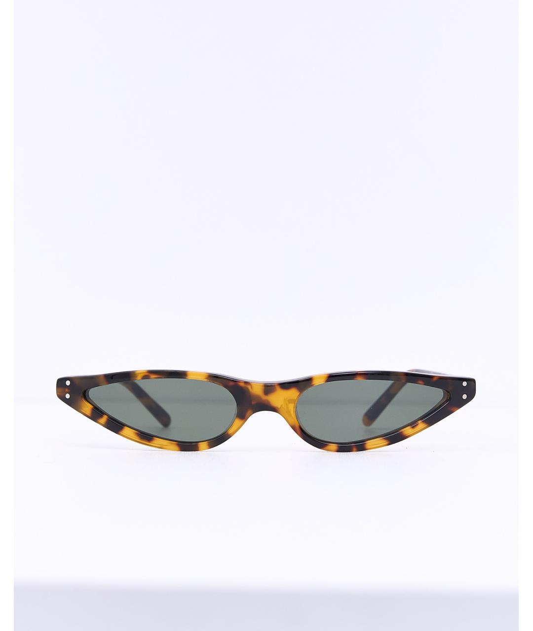 GEORGE KEBURIA Коричневые пластиковые солнцезащитные очки, фото 3