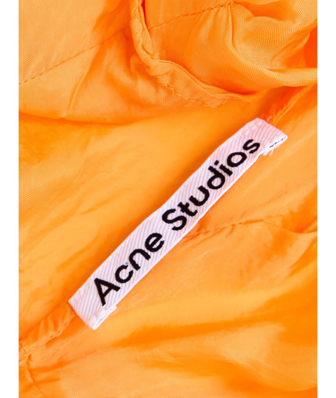 ACNE STUDIOS Оранжевая вискозная блузы, фото 5