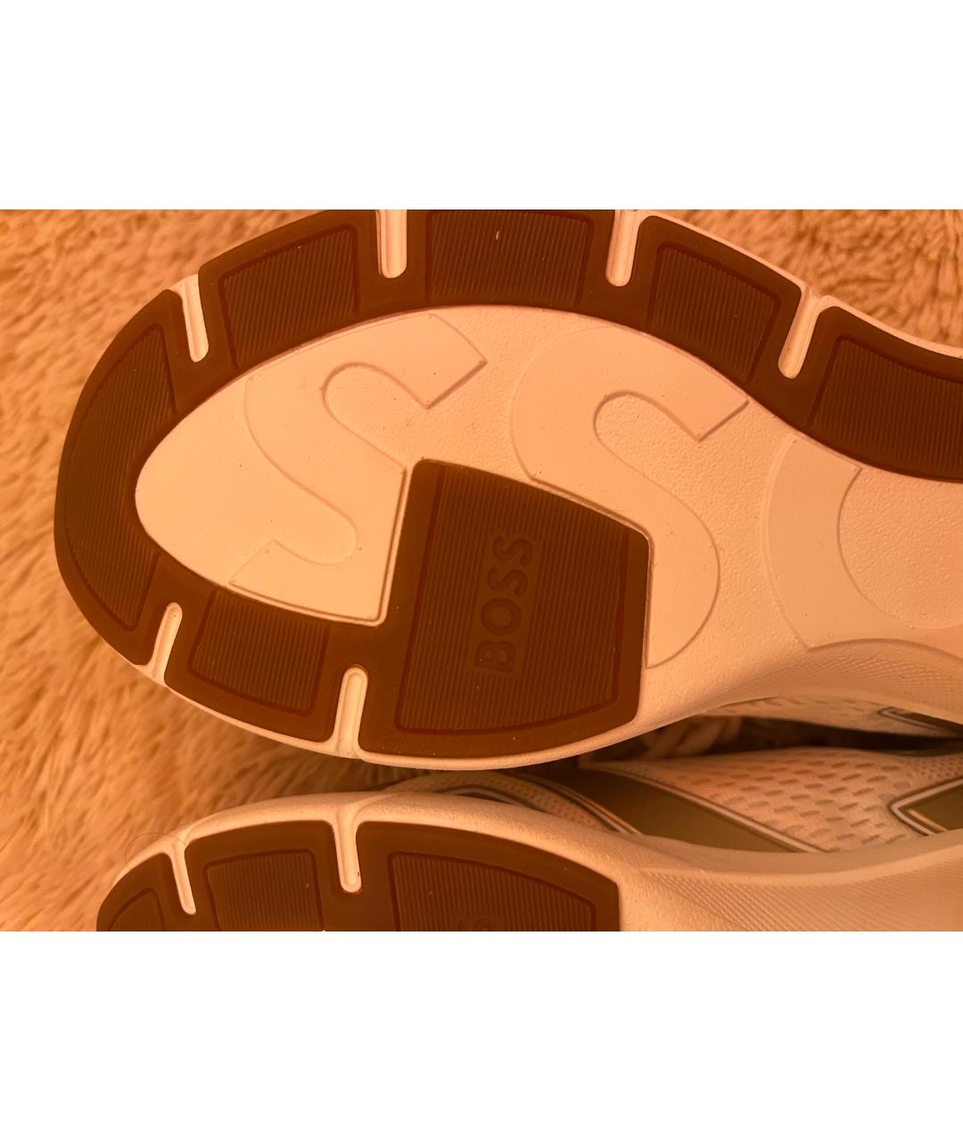 HUGO BOSS Белые кроссовки из искусственной кожи, фото 5