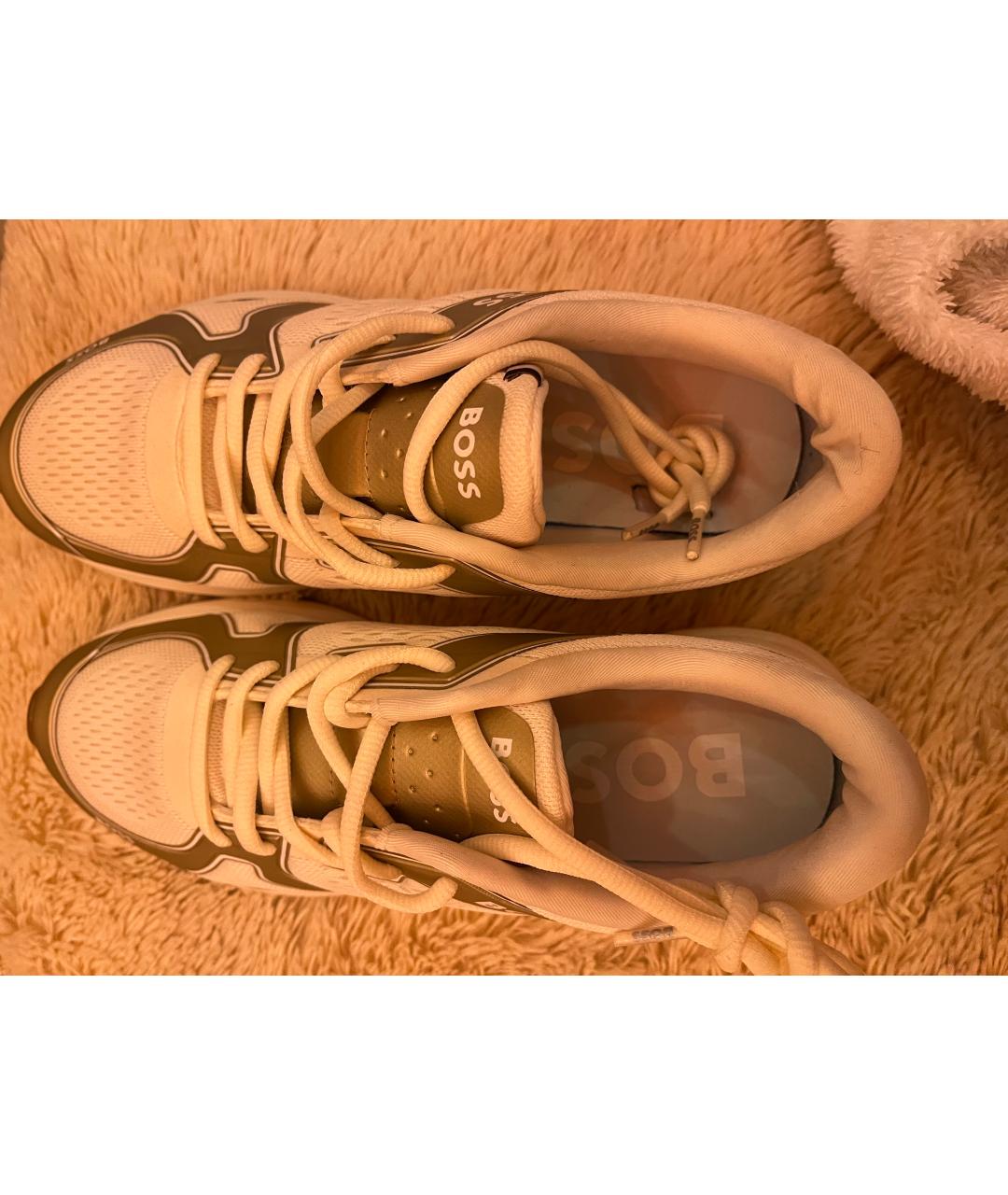HUGO BOSS Белые кроссовки из искусственной кожи, фото 2