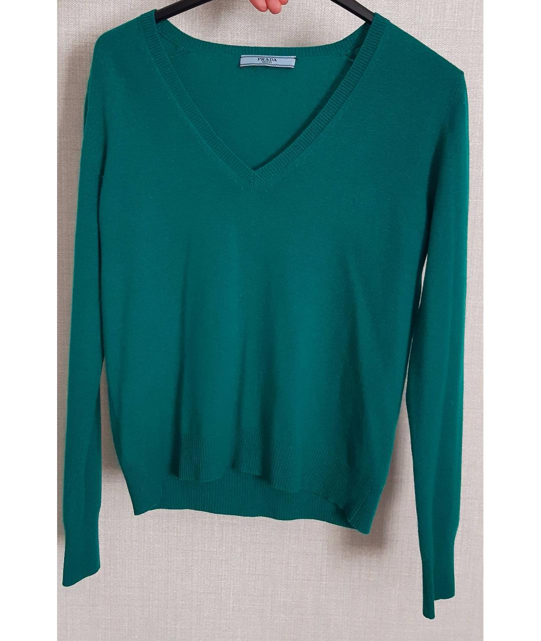 PRADA Зеленый кашемировый джемпер / свитер, фото 5