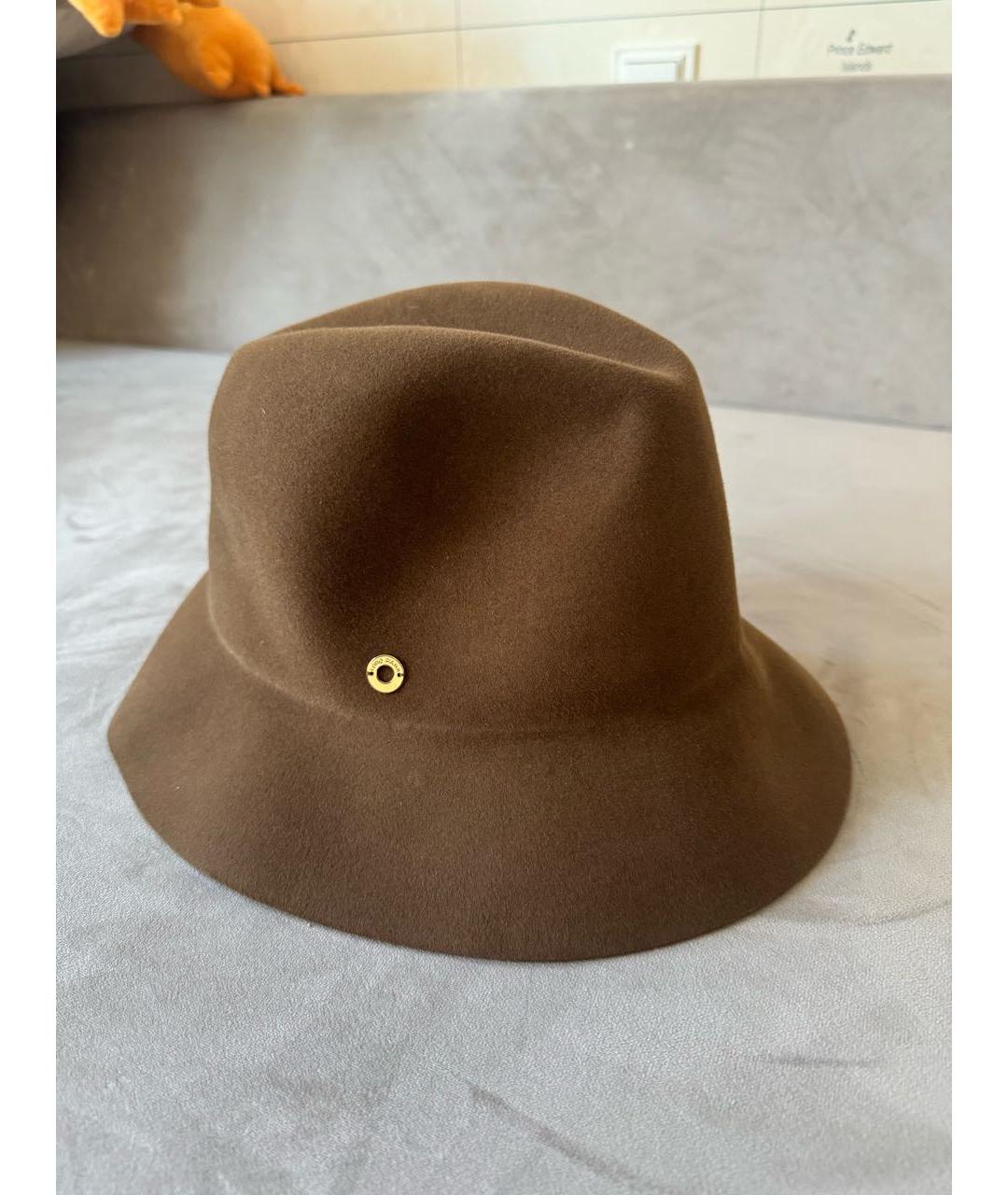 LORO PIANA Коричневая кашемировая шляпа, фото 2