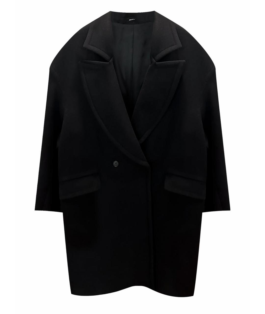 ISABEL BENENATO Черное шерстяное пальто, фото 1