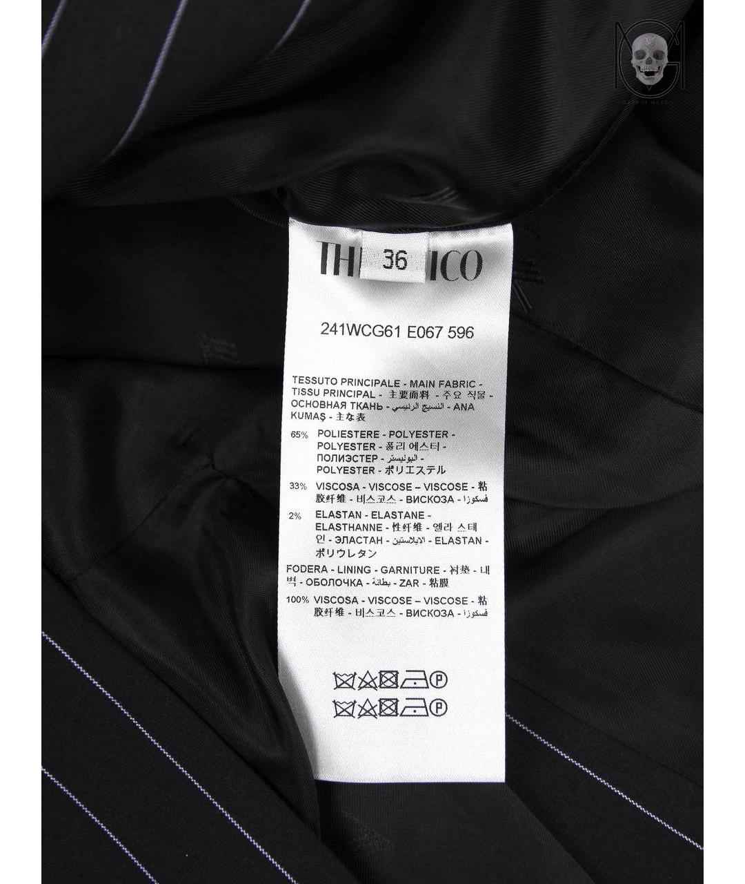 THE ATTICO Черный полиэстеровый жакет/пиджак, фото 6