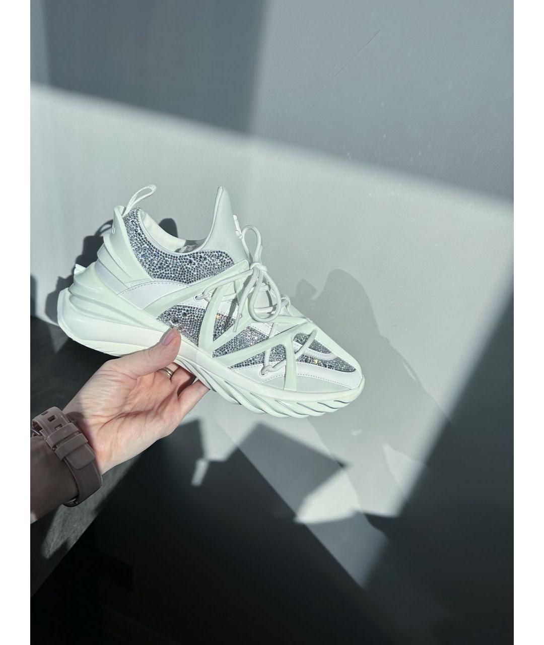 JIMMY CHOO Белые неопреновые кроссовки, фото 6